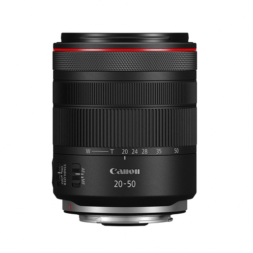 Objektiv, Canon 20-50, Zoom-Objektiv, schwarzes Objektiv, Metallfassung
