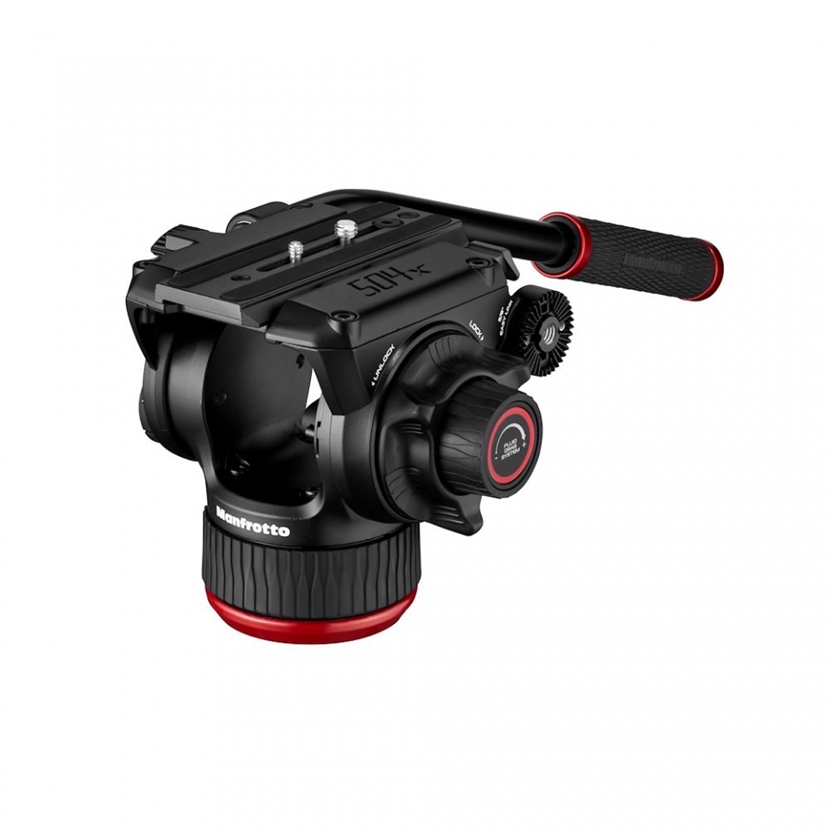 Manfrotto 504 Fluid-Videokopf mit Alu- Doppelrohr Stativ