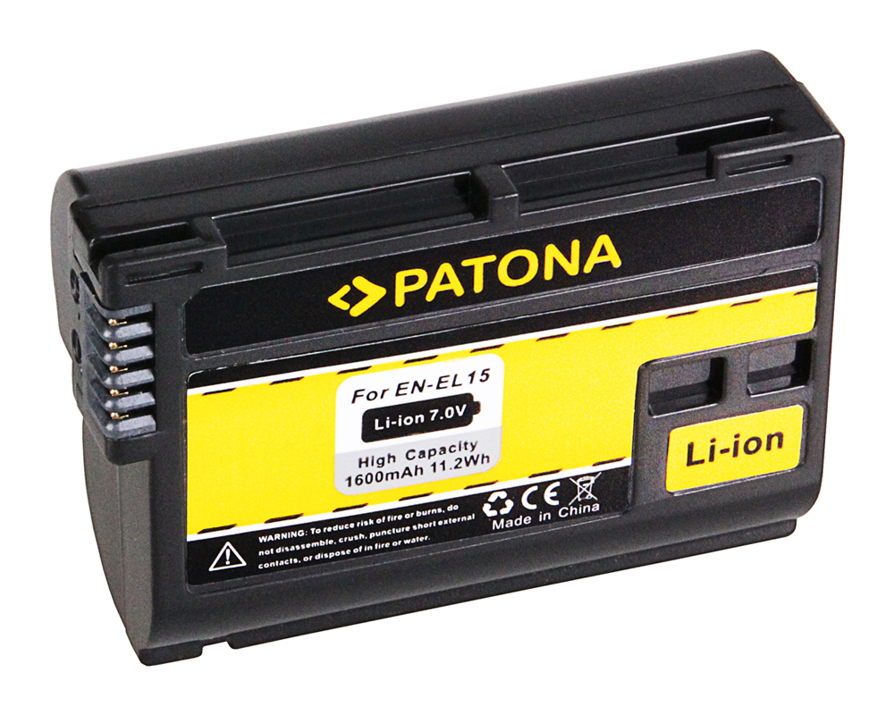 PATONA Hochleistungs LithIonen-Akku wie Nikon EN-EL15
