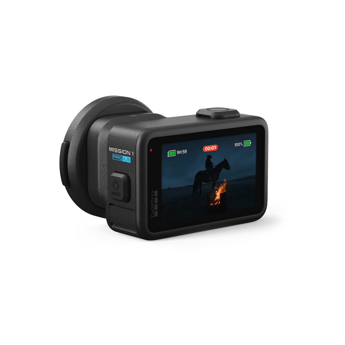 Kamera, Action-Kamera, Touchscreen, Helmmontage, schwarz