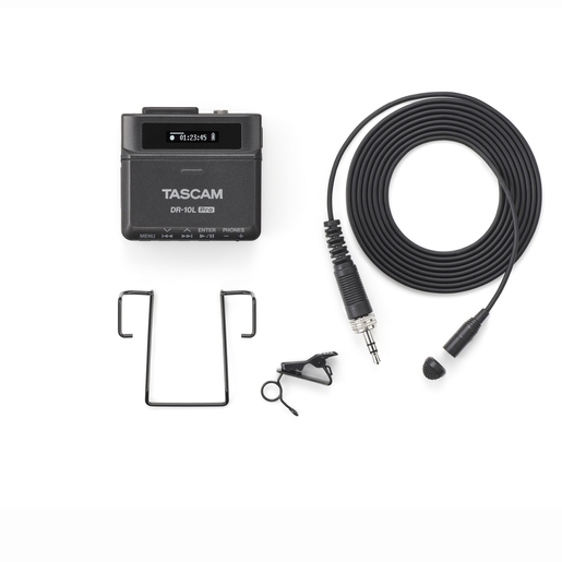 Tascam DR-10L Pro 32-Bit-Float Audio- Recorder mit Lavalier-Mikrofon