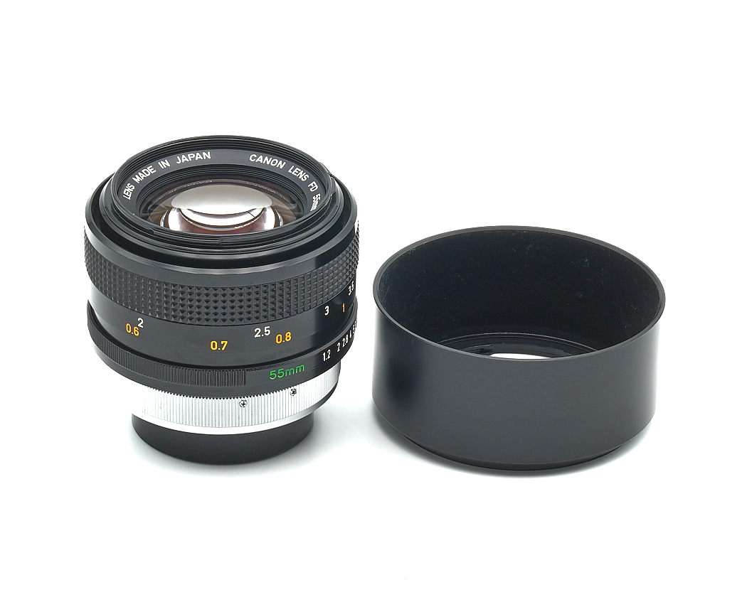 objektiv, 55mm, manuellefokus, mount, objektivblende, Canon, hergestellt in Japan, blendenring
