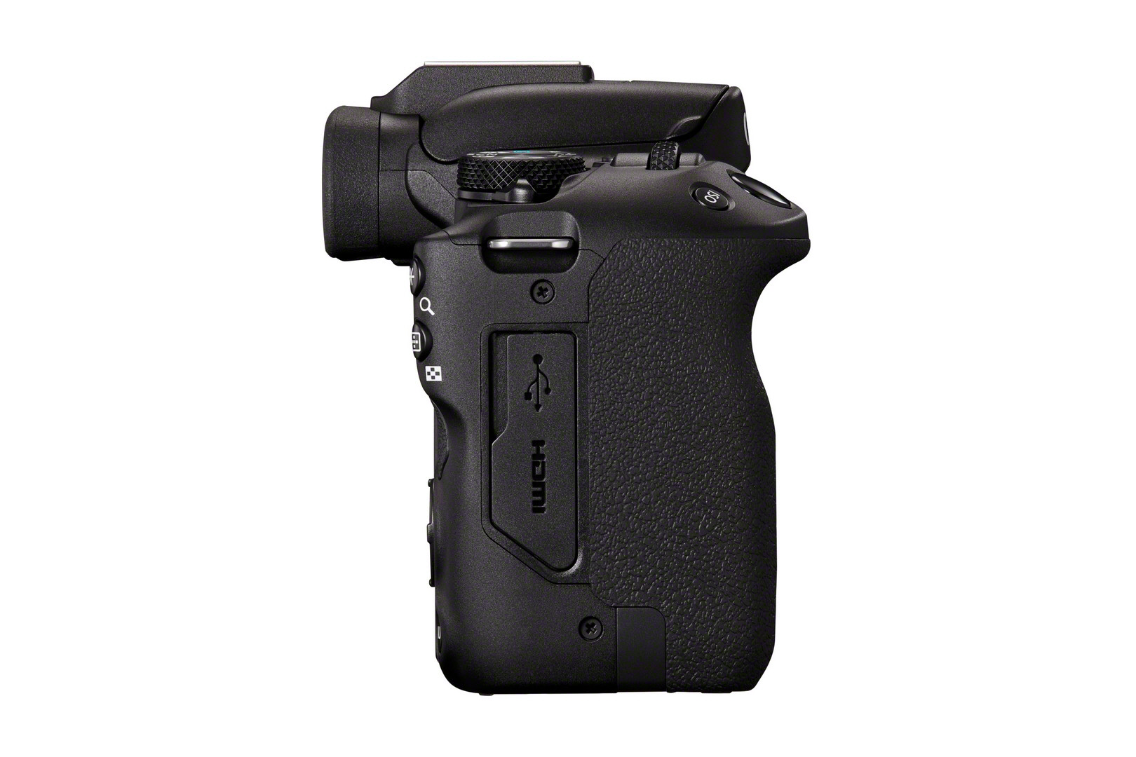 digitale Kamera, Kameragehäuse, Schwarz, Griff, USB-Anschluss