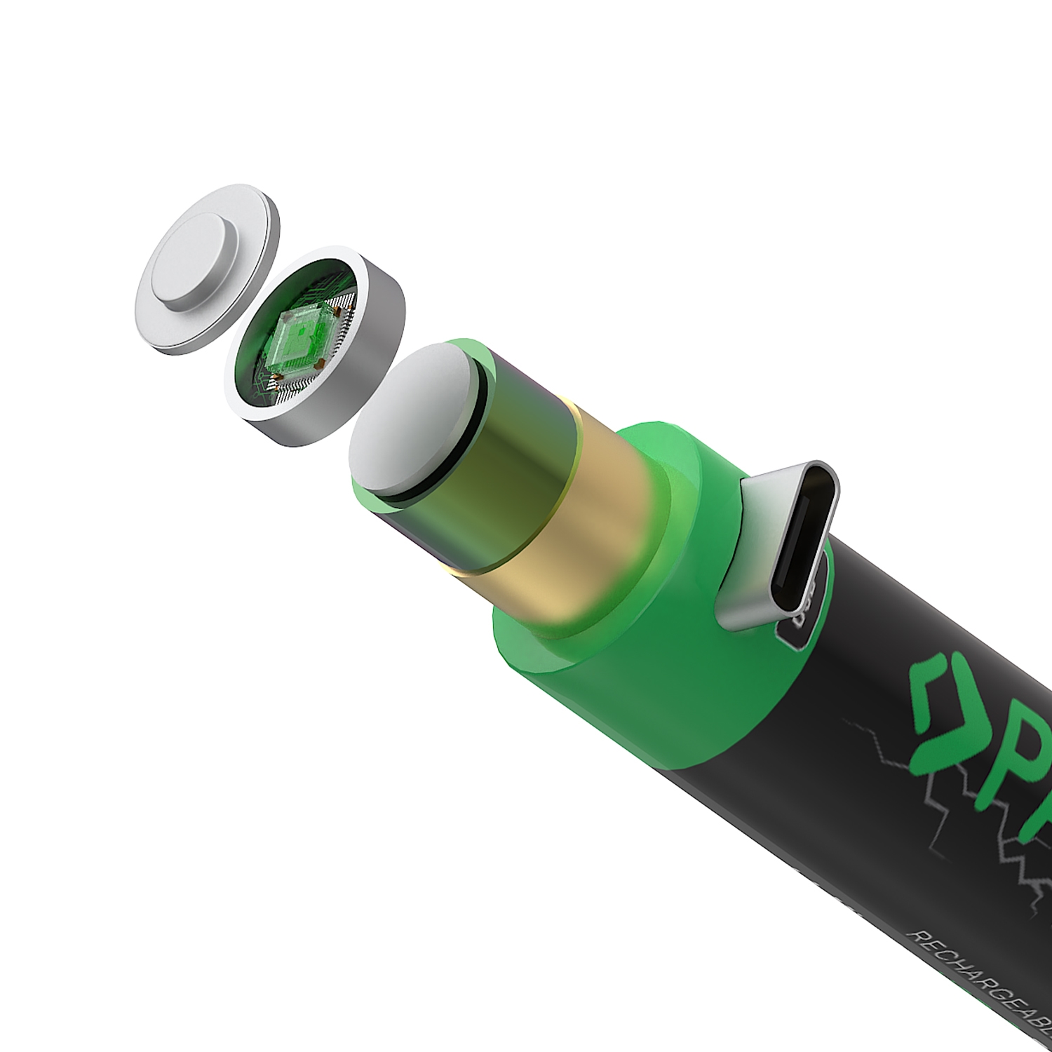 PATONA Premium USB-C 4x AA Mignon Akkus Lithium 3000mWh 1.5V aufladbar mit 1 zu 2 USB-C Ladekabel