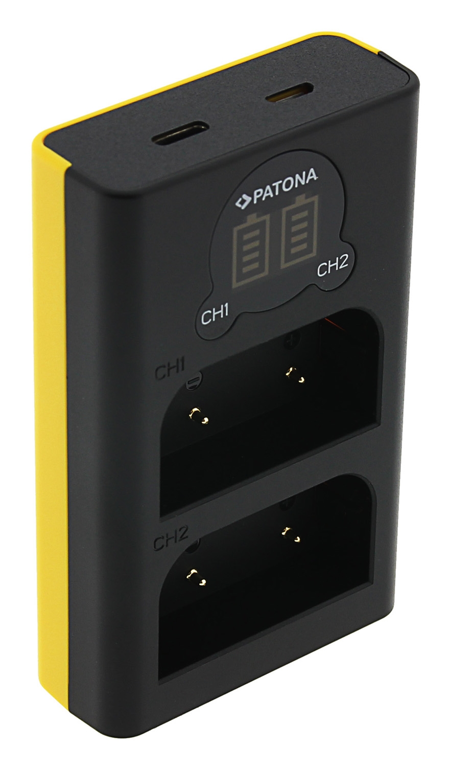 Patona Dual LCD USB Ladegerät für Olympus OM-1, OM-SYSTEM OM-1 II, BLX-1