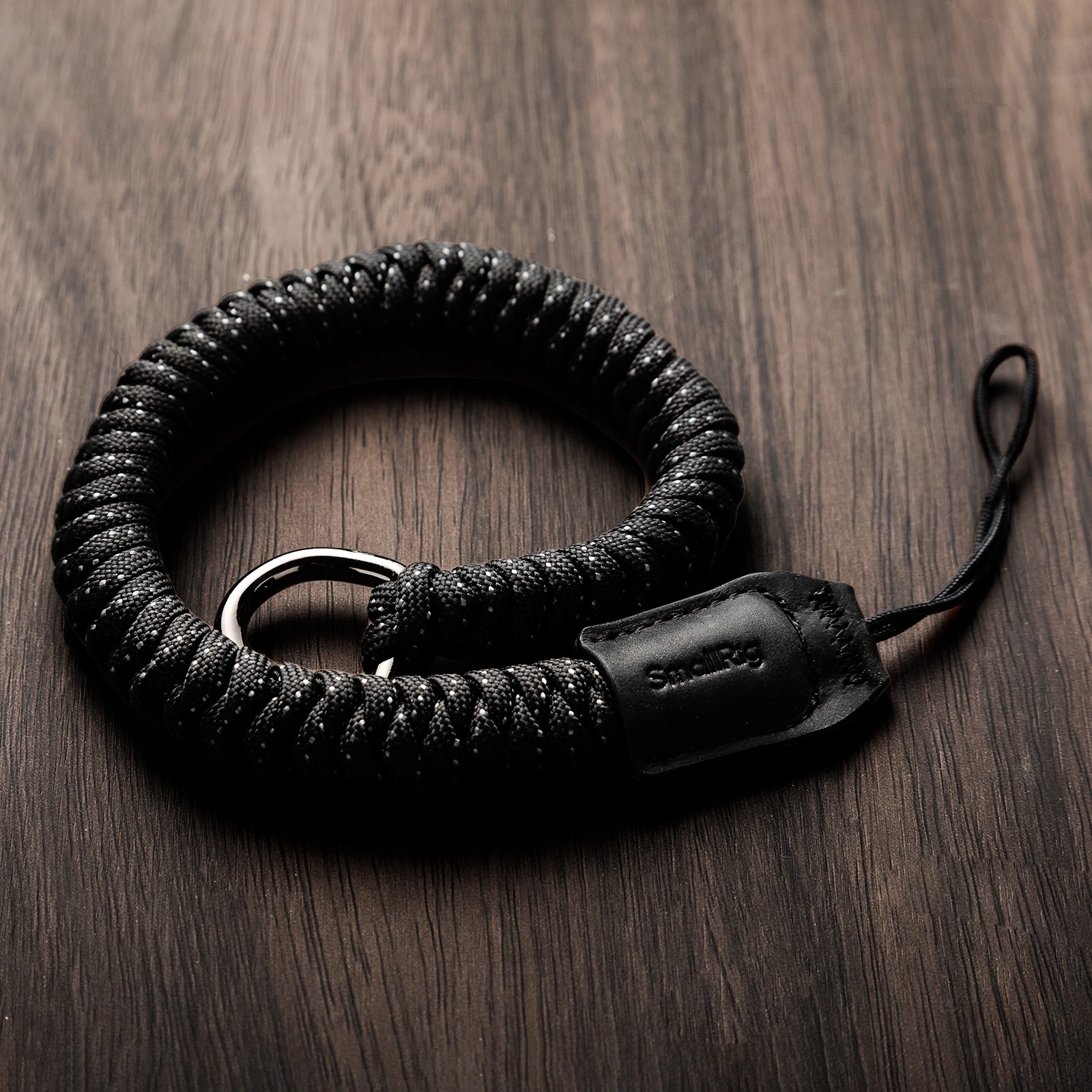 Armband, Paracord, schlicht, schwarz, Schlüsselring