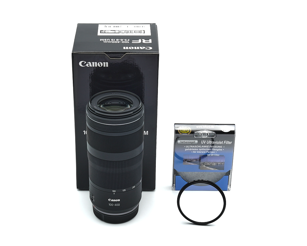 Objektiv, Canon-Objektiv, Telezoom, 100-400 mm, UV-Filter incluido