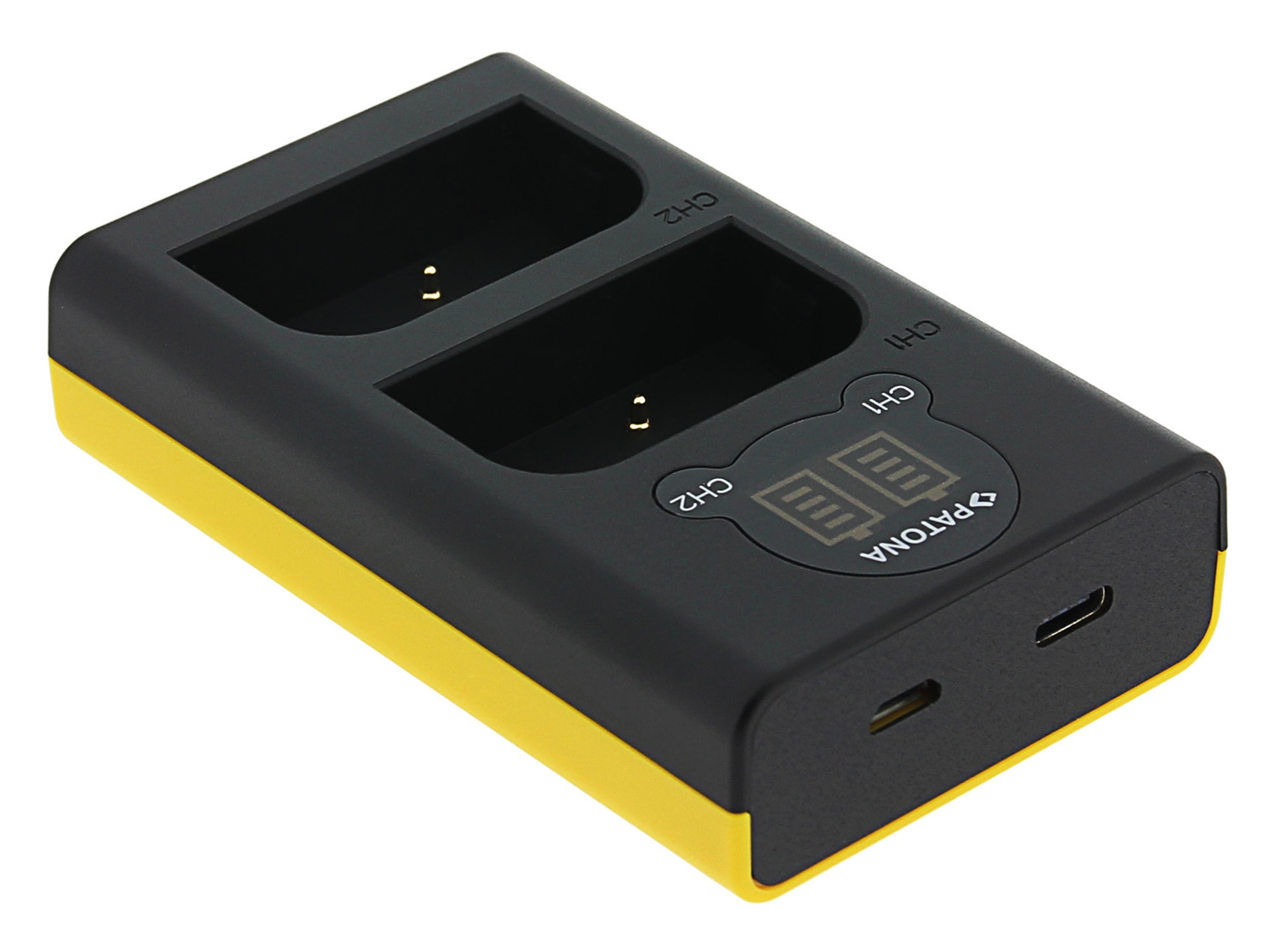 Patona Dual LCD USB Ladegerät für Olympus OM-1, OM-SYSTEM OM-1 II, BLX-1