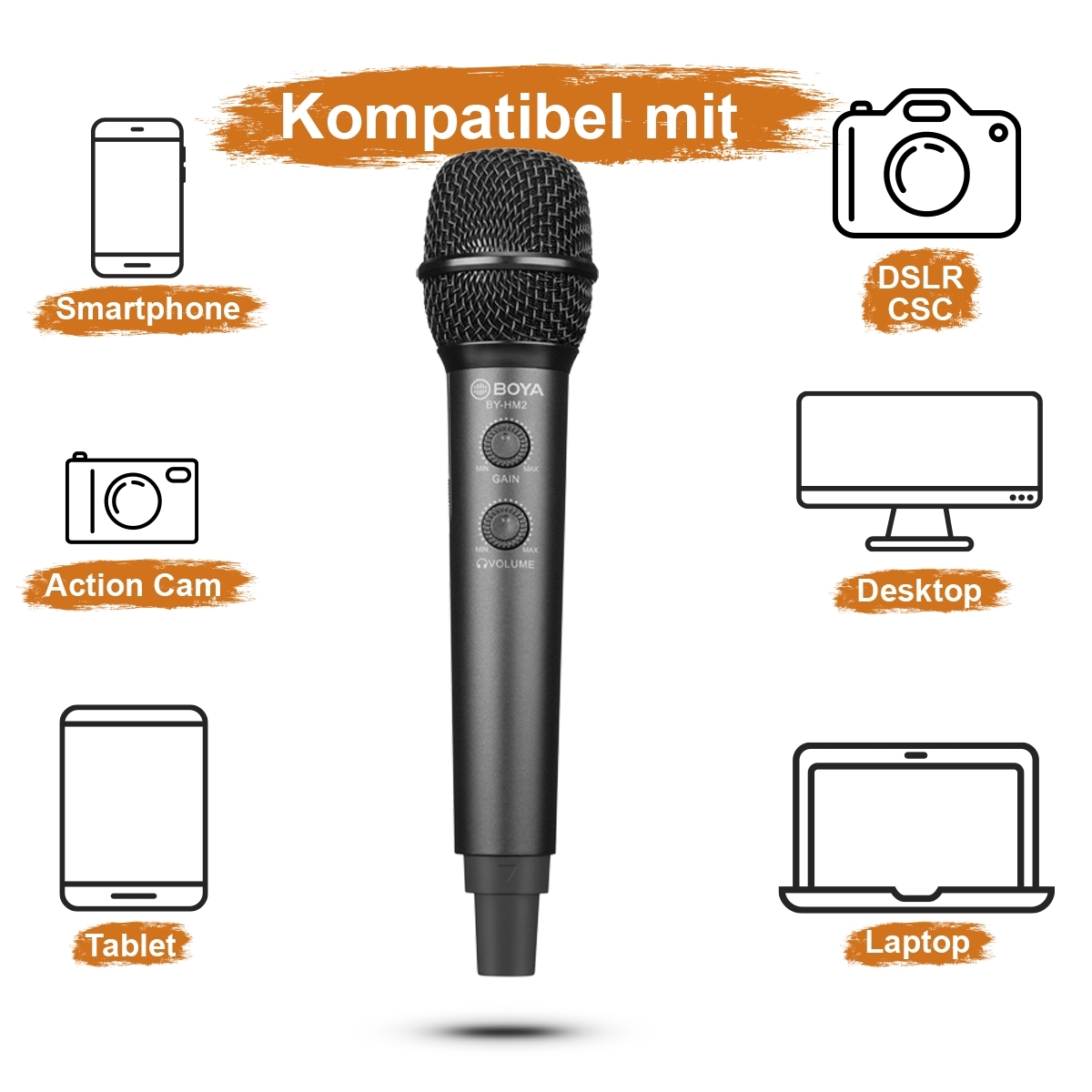 Walimex pro Boya BY-HM2 HM2 Handmikrofon