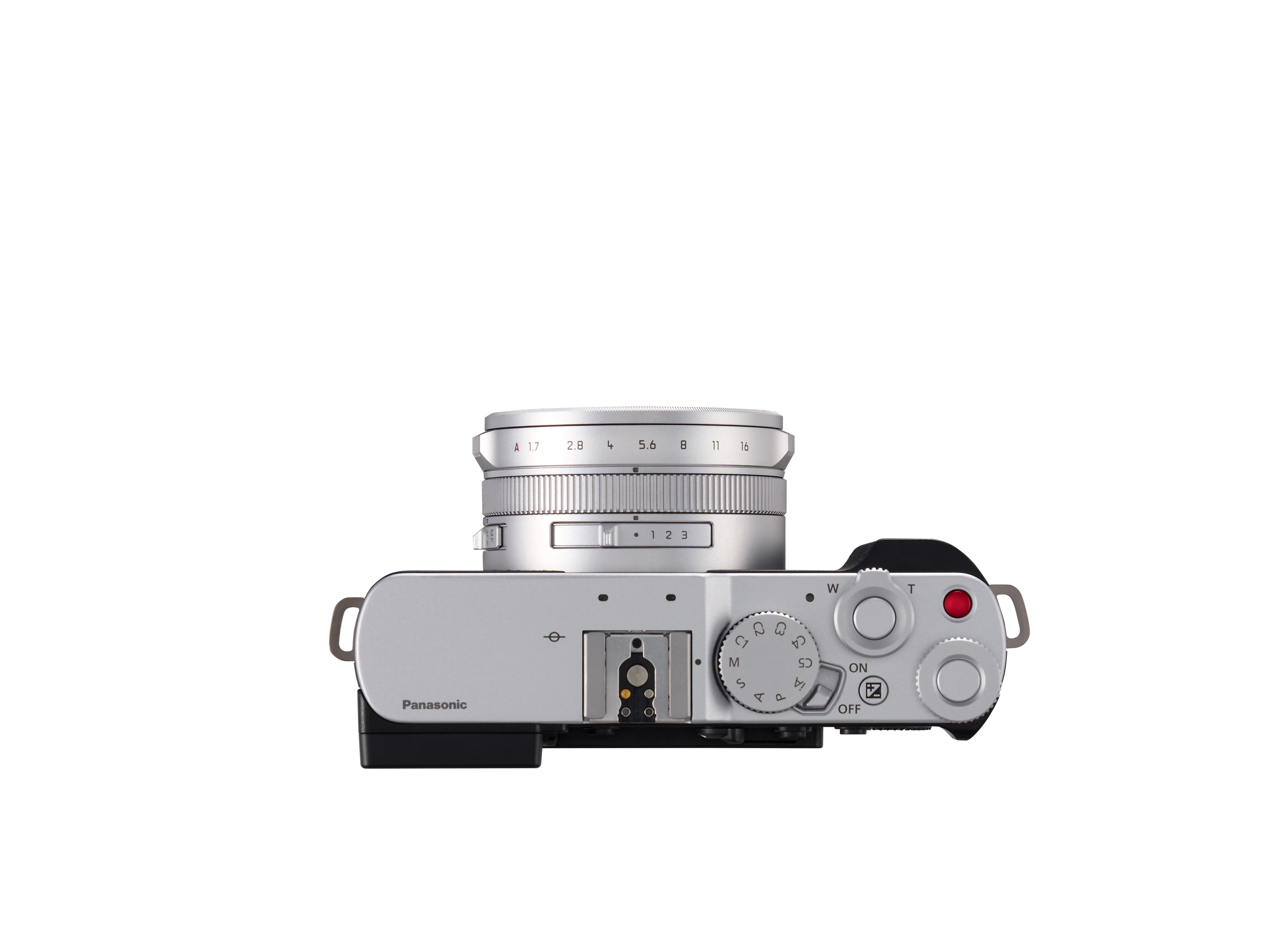 kamera, kompakt, silber, objektiv, panasonic