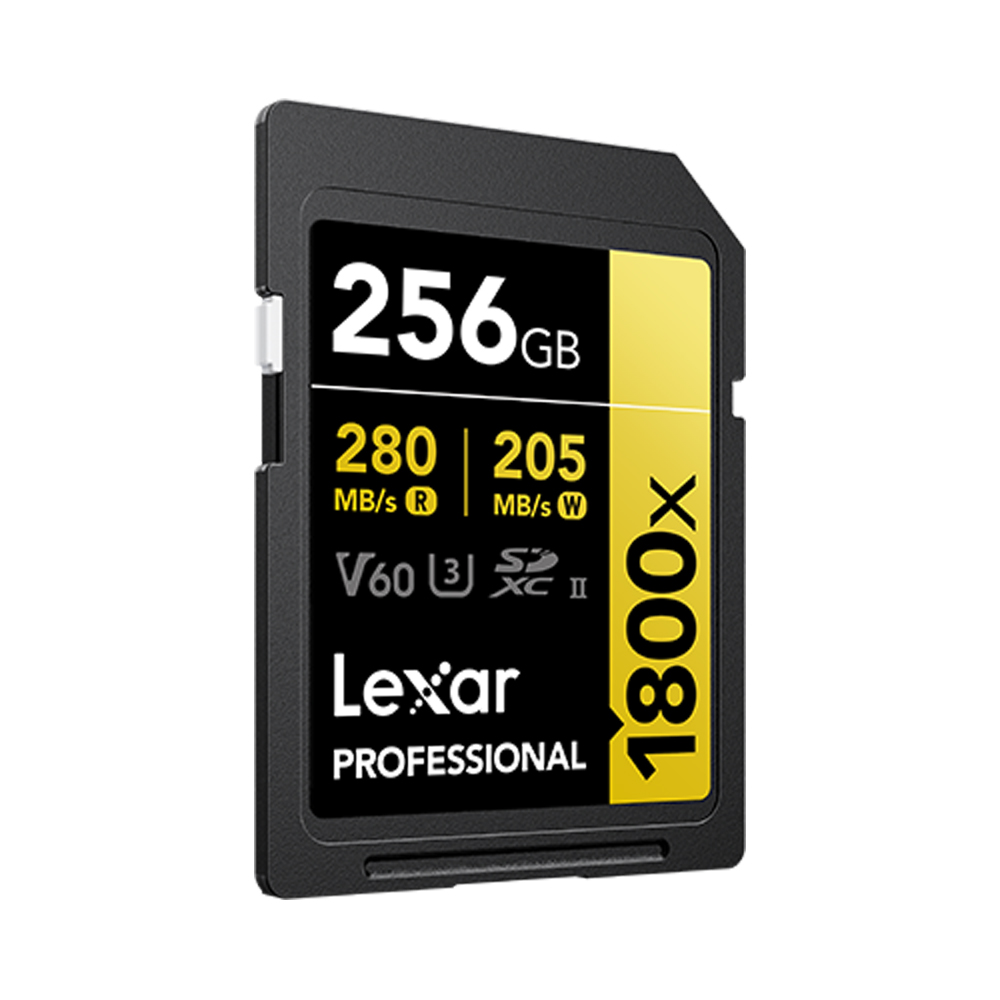 Lexar 1800x SDXC 256 GB V60 UHS-II U3 (280/205 MB/s) Prof. Speicherkarte