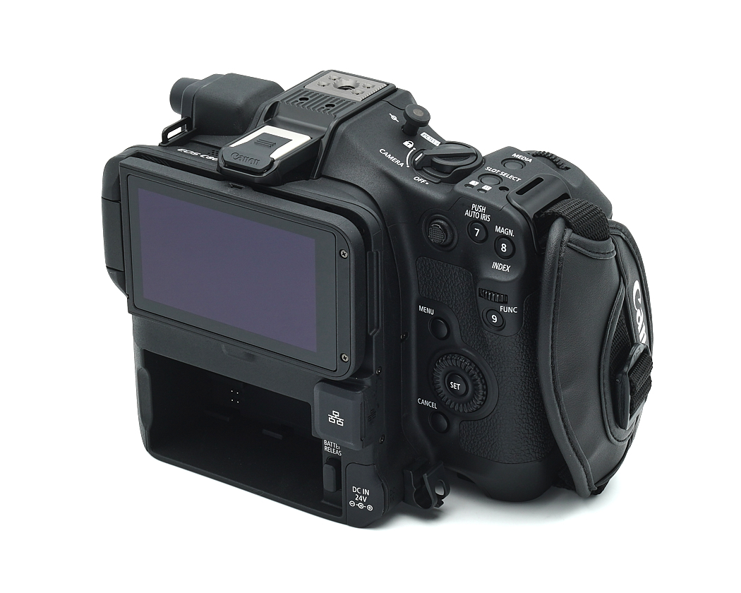 DSLR Kamera, Kameragehäuse, Video-Griff, klappbares Display, schwarz