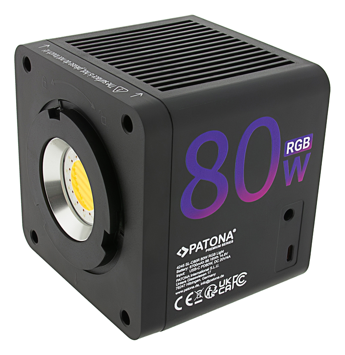 PATONA Premium SL-80R 80W RGB LED Video- und Fotolicht inkl. Tasche