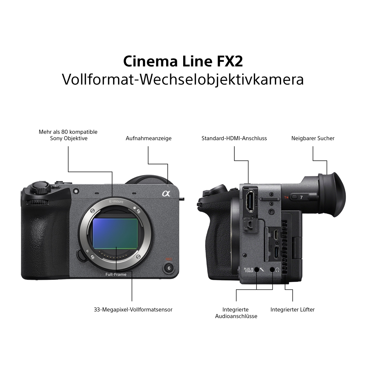 Sony FX2 Cinema Line Vollformat-Wechselobjektivkamera