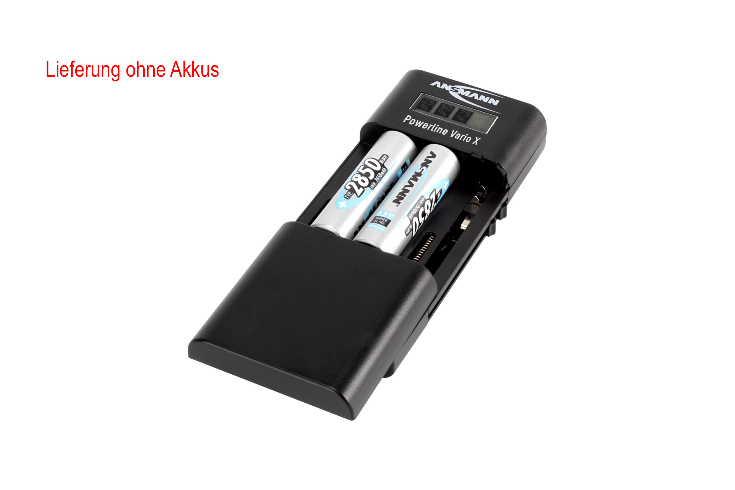 Batterie-Ladegerät, AA-Batterien, Ladegerät, Schwarz, Stromversorgung