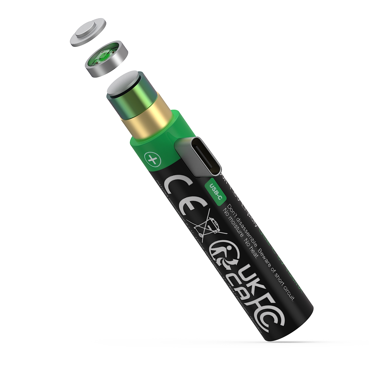PATONA Premium USB-C 4x AAA Micro Akkus Lithium 750mWh 1.5V aufladbar mit 1 zu 2 USB-C Ladekabel