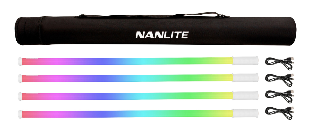 Nanlite PavoTube T8-7X 4er Kit RGBWW Farb-Effektleuchten
