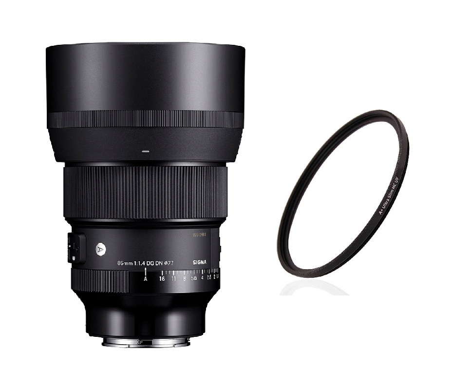 Sigma Art 85mm 1.4 DG DN für Sony E-Mount + V.M.C. Slim UV Filter 77mm
